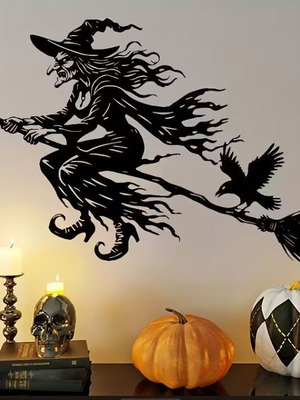 Metal decorative wall witch new 40 × 26.4 cm