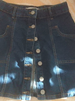 Denim skirt Pink Woman No 34 like new, short blue