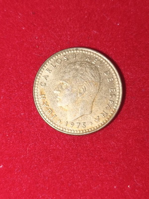 Spanish 1 Peseta Coin used