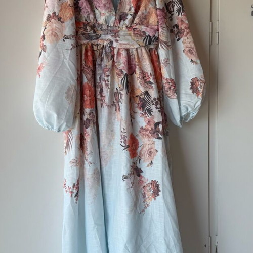 Floral dress new, multicolored with turquoise details
