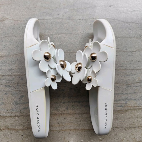 Marc Jacobs slip-on slides new, size 36, white