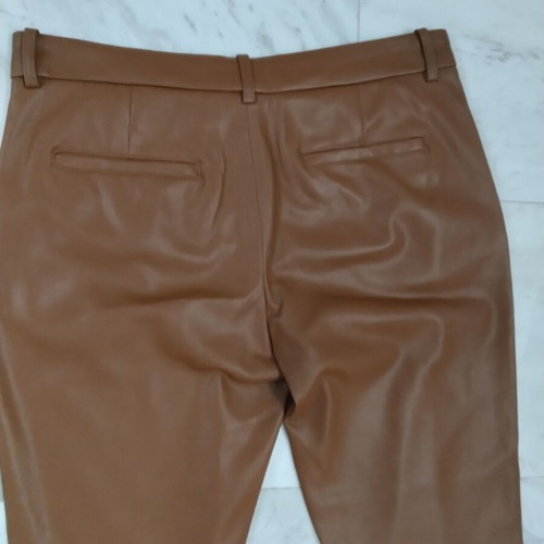 Zara women's faux leather pants size 40 L caramel, very good condition