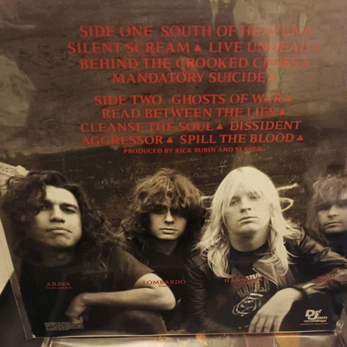 Δίσκος βινυλίου Slayer South of Heaven μεταχειρισμένος, near mint
