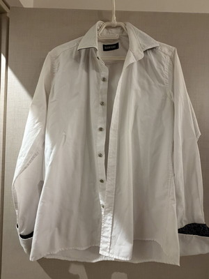Men's white dress shirt, size S