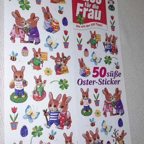 Easter stickers new, pack of 7 sheets