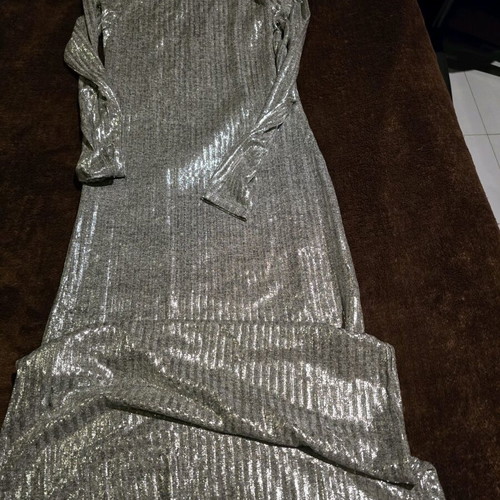 Silver dress like new, size M 38 10