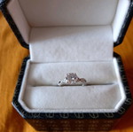 Sterling Silver 925 Platinum-Plated Solitaire Ring Galerie Tsangarakis