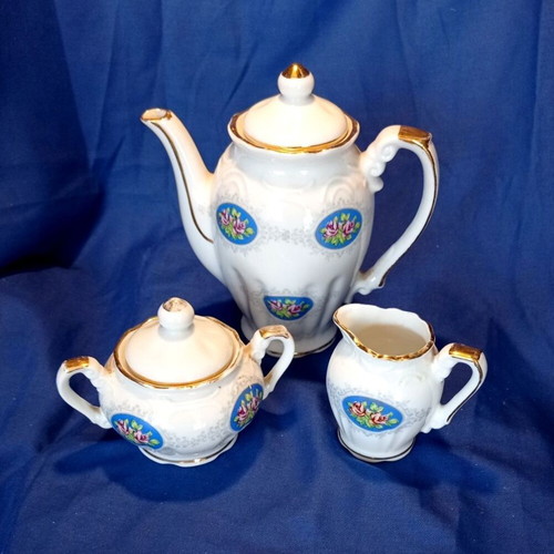 Bavarian porcelain coffee set 3 pieces like new