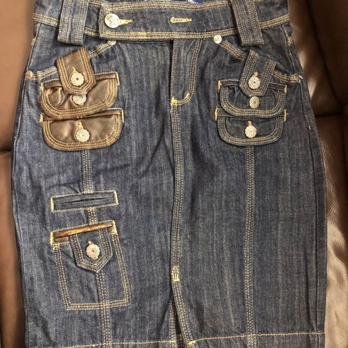 Victoria Beckham denim skirt for Rock&Republic new, blue, size S