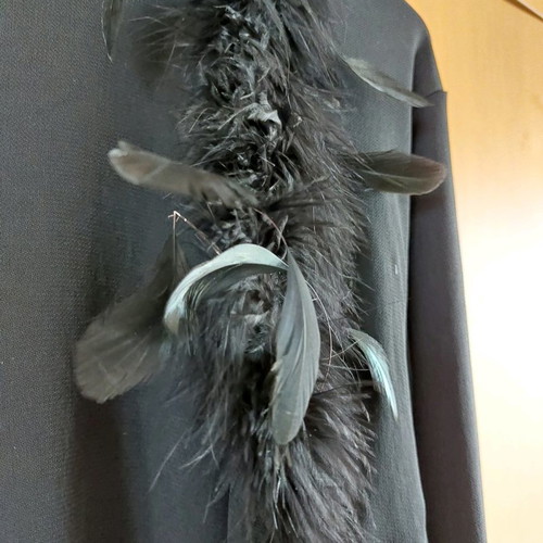 Antonella black cardigan with feathers used XL/XXL