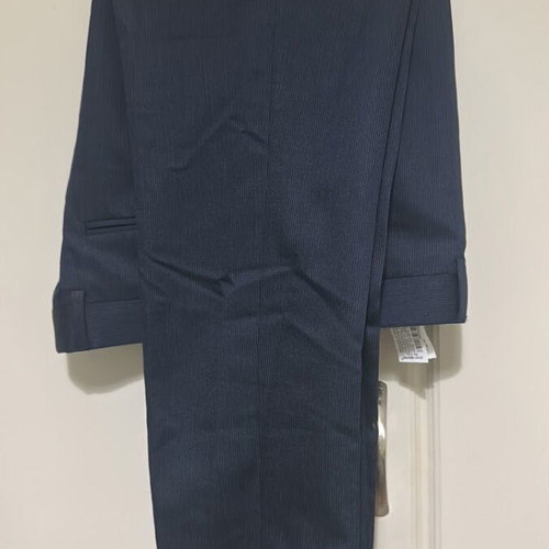 Zara suit pants blue with thin broken stripe, new