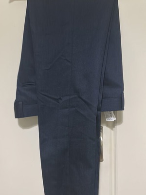 Zara suit pants blue with thin broken stripe, new