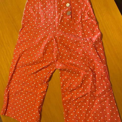 Star Body H orange-red polka dot set like new