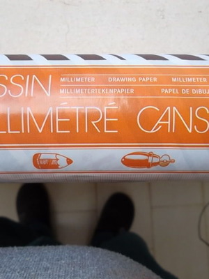 Millimeter paper roll new 0.75 x 10 m