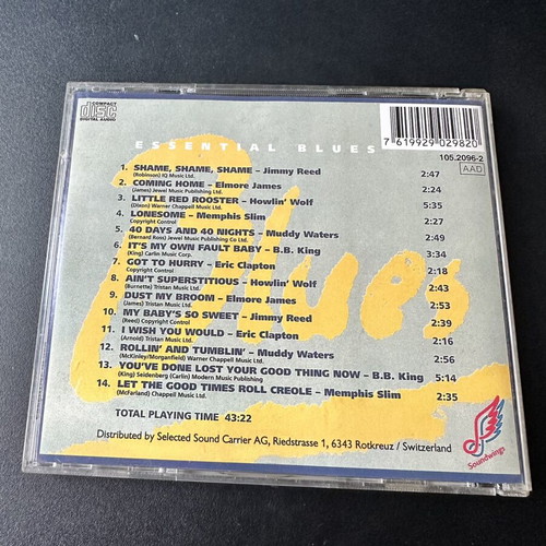 Essential Blues CD with Muddy Waters, B.B. King, Howlin' Wolf, Eric Clapton