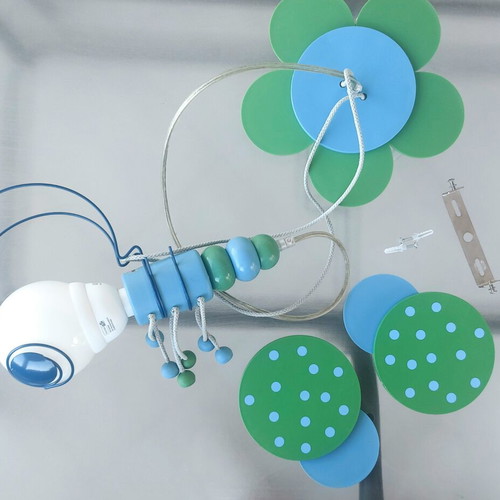 Bee Ceiling Light for Children's Room like new, blue and green