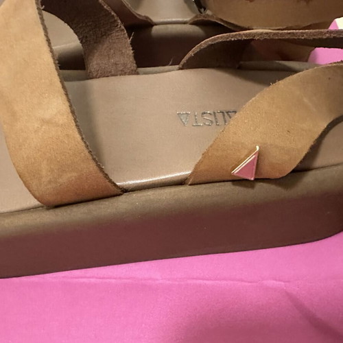 Sandalista women's sandals like new, beige leather, size 37, 4 cm heel