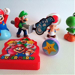6 Συλλεκτικές φιγούρες Super Mario McDonald's πακέτο