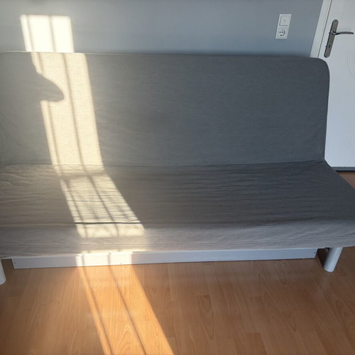 IKEA NYHAMN sofa bed, dark blue-grey cover