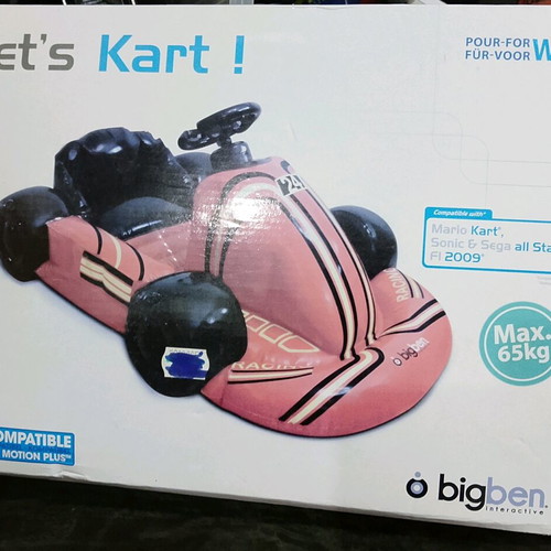 Wii U Kart inflatable with steering wheel new, sealed with Mario Kart 8 game