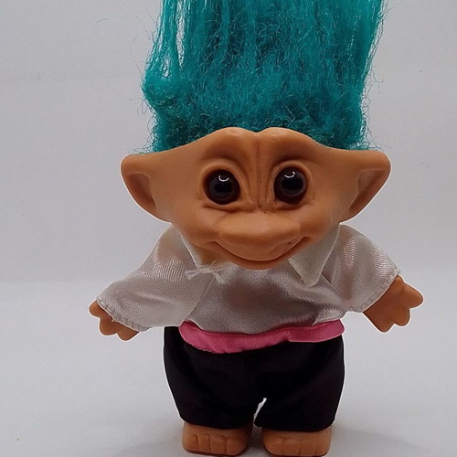 Efxoulis Troll Blue Hair like new, 10 cm height