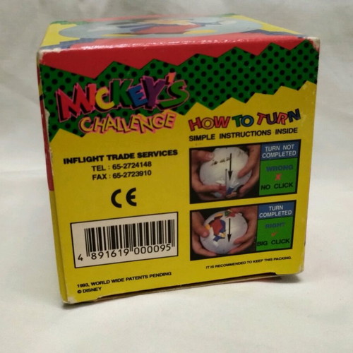 Vintage spherical Rubik's-type puzzle "Mickey's Challenge" like new, 90s
