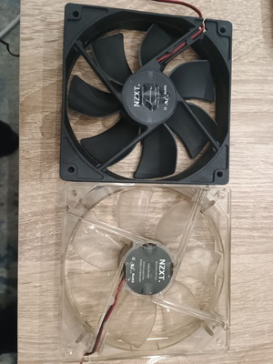 12mm Pc Fans like new, one with lighting