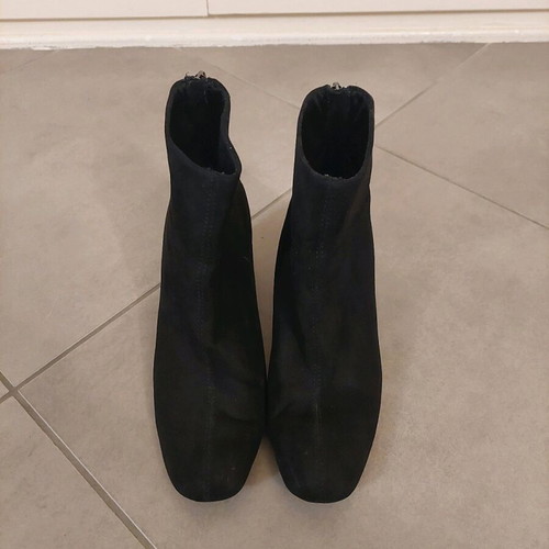 Black suede ankle boots Stradivarius used, size 38
