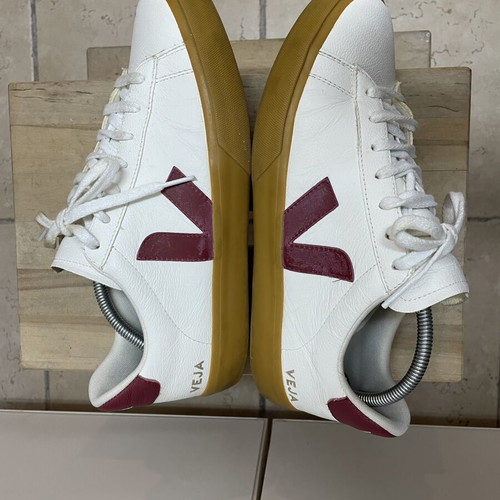 Veja sneakers size 44 like new, white and burgundy