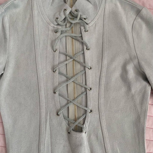 Oh Polly dress grey suede like new, size M