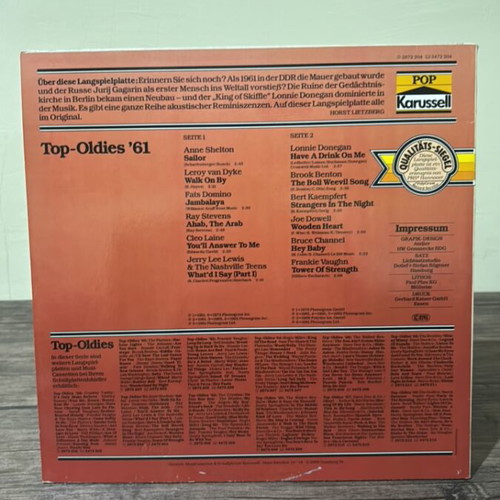 Top Oldies 61 vinyl record used, pop