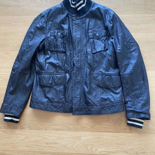 Emporio Armani leather jacket like new, size XL, black