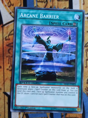 Arcane Barrier continuous spell κάρτα σαν καινούργιο