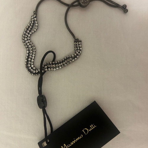Massimo Dutti tennis bracelet brand new with rhinestones and sliding logo