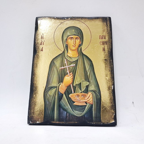 Icon of St. Paraskeva hand-painted on wood like new