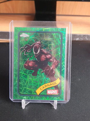 Topps Chrome Marvel 2025 Carnage Green Laser card like new
