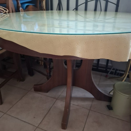 Rotonda wooden table like new, oak vintage