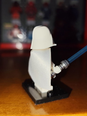 Jedi Vader φιγούρα σαν καινούργια με βάση, λευκή κάπα, μπλε lightsaber