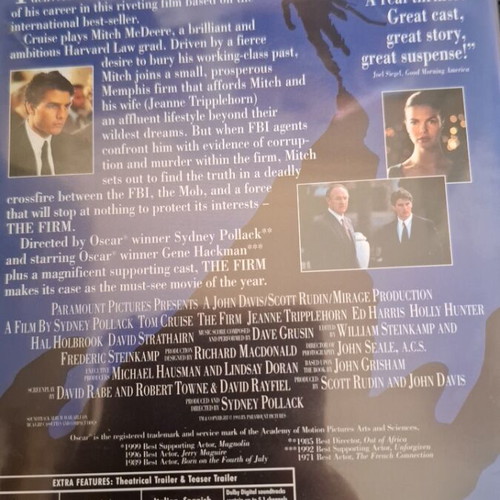 The Firm DVD new, action thriller drama romance