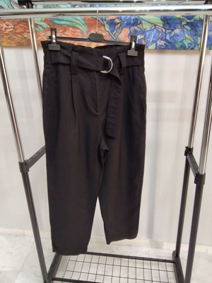 Zara Paperbag Black Pants size L like new
