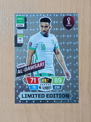 Κάρτα Panini Adrenalyn XL FIFA World Cup Qatar 2022 Limited Edition Salem Al-Dawsari σαν καινούργιο