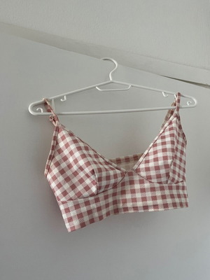Кроп топ коокет като нов, XS, бял и розов