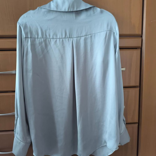 Stradivarius satin shirt green new, small