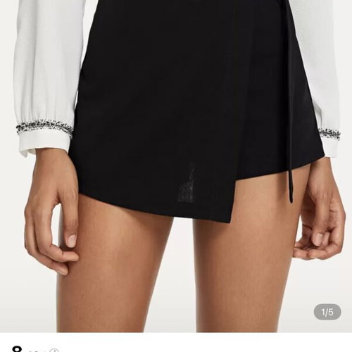 Shein women's fabric skort like new, black, size M