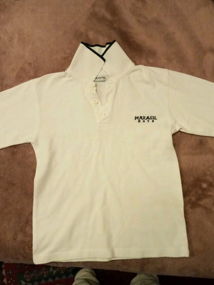Marasil Long-Sleeve Polo Shirt White for 6-Year-Old Boy Like New