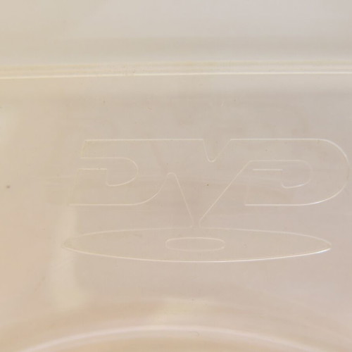 Plastic DVD support case transparent