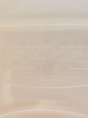 Plastic DVD support case transparent