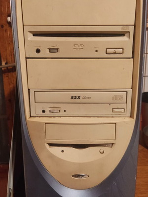 Old desktop computer with original Windows XP