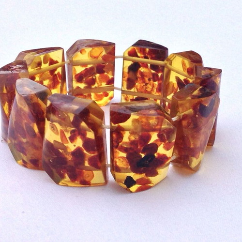Vintage Amber Bracelet from Poland 1978 used, multicolor