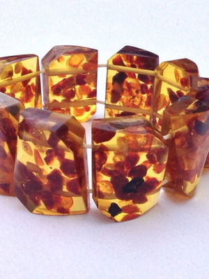 Vintage Amber Bracelet from Poland 1978 used, multicolor